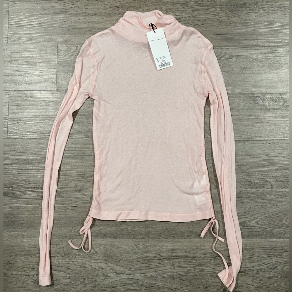 Pink Women's Long Sleeve‎ Top Moussy High Neck Turtle